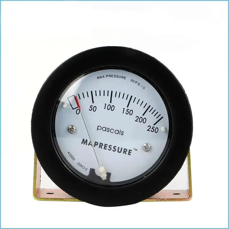 TE5000 Mini Differential Pressure Gauge 0-500Pa 0-5kPa 53mm Dial Low Pressure Meter for HVAC Air Clean Room Use