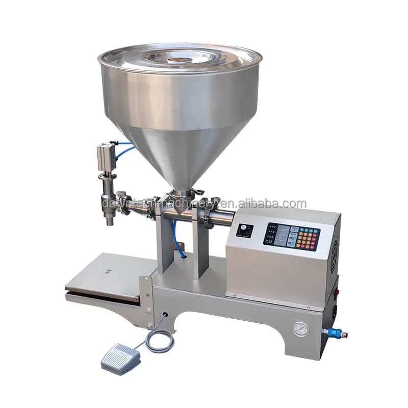 Semi Auto Pneumatic  Liquid Paste Water Weighing Filling Machine