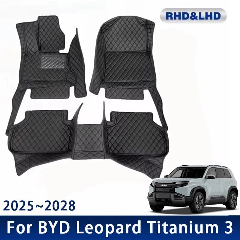Car Floor Mats For BYD Formula Leopard Titanium 3 FangChengBao Tai 3 2025-2028 Auto Foot Pads Carpet Interior Accessories 2026