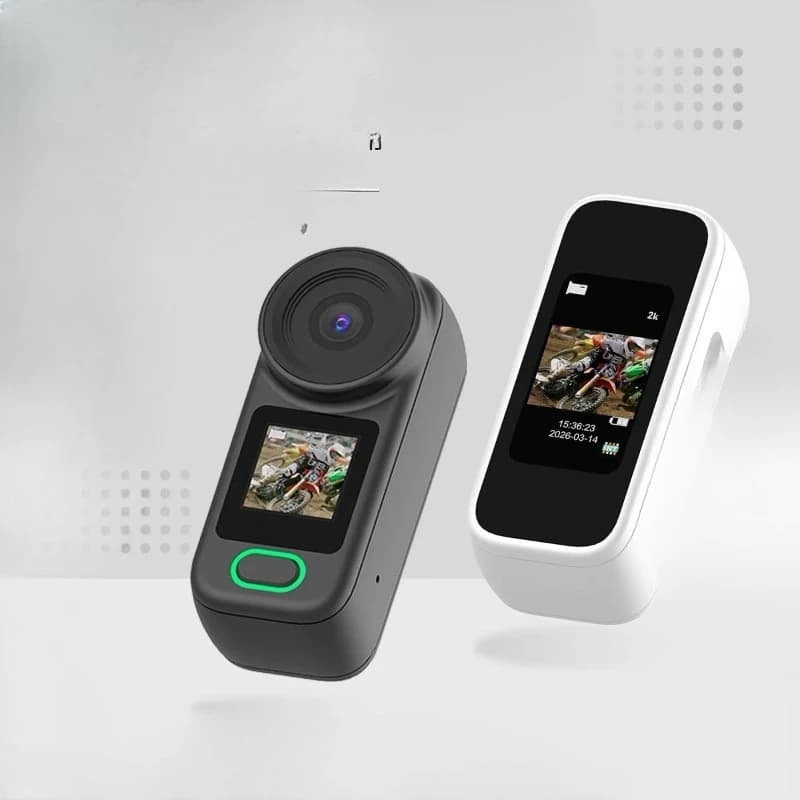 Thumb motion camera 4K high definition dual screen portable recorder chest fixed cycling travel
