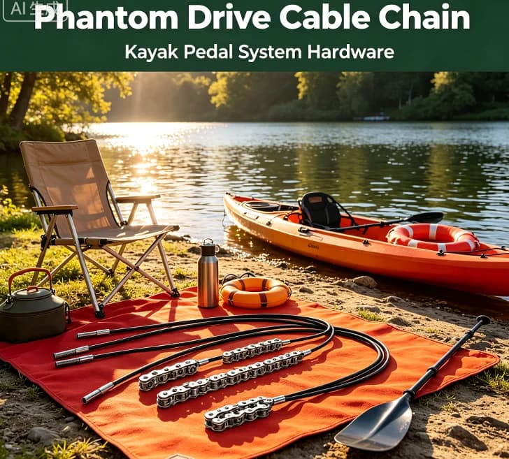 Single Phantom Drive Idler Pull Cable Spare Part for Pedal Kayak System Replacement Drive Cable Accessory for Kayaking Boats