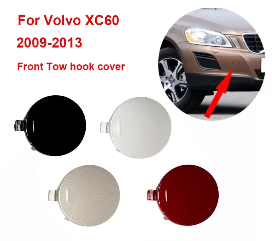 1pcs For Volvo XC60 2009-2013 Front Bumper Tow Hook Cap Cover Trailer Eye Cover 39854961 30763409
