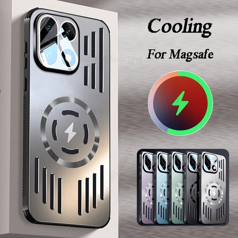 Cooling Hollow Heat Dissipation Magnetic Case For OnePlus 15 13 12 Wireless Charging For Magsafe Cover For Oneplus 13R Ace 5 Pro