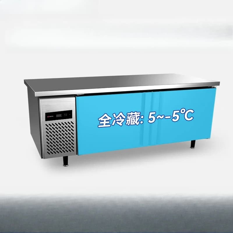 Console Freezer Commercial Refrigerator Freezer Flat Cooling Workbench Horizontal Freezer Commercial Dual Temperature