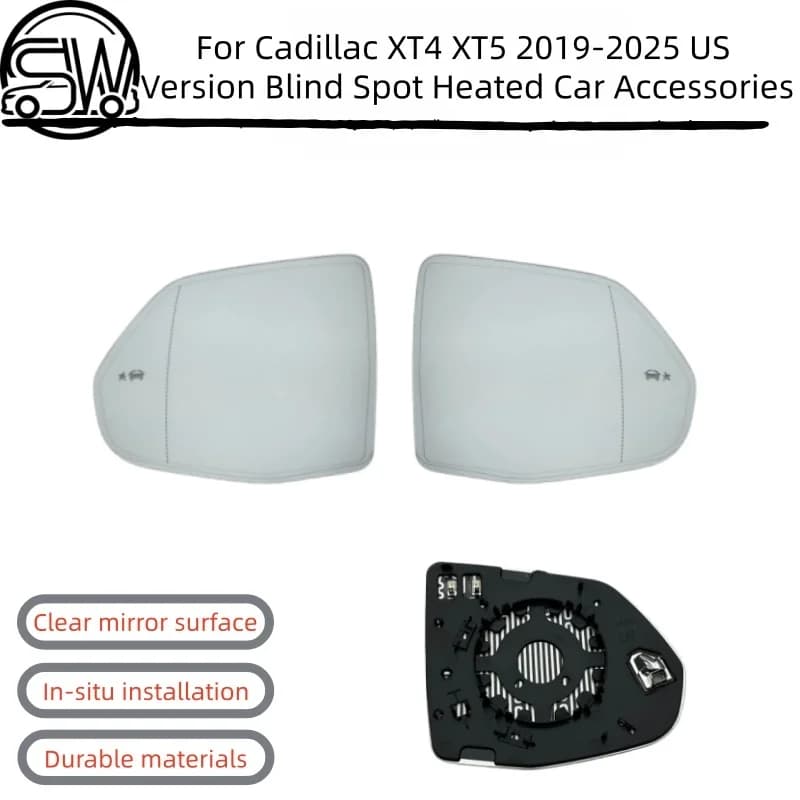 For Cadillac XT4 XT5 2019 2020-2025 US Version Blind Spot Heated Car Accessories Side Mirror Glass Lens For Chevrolet Blazer