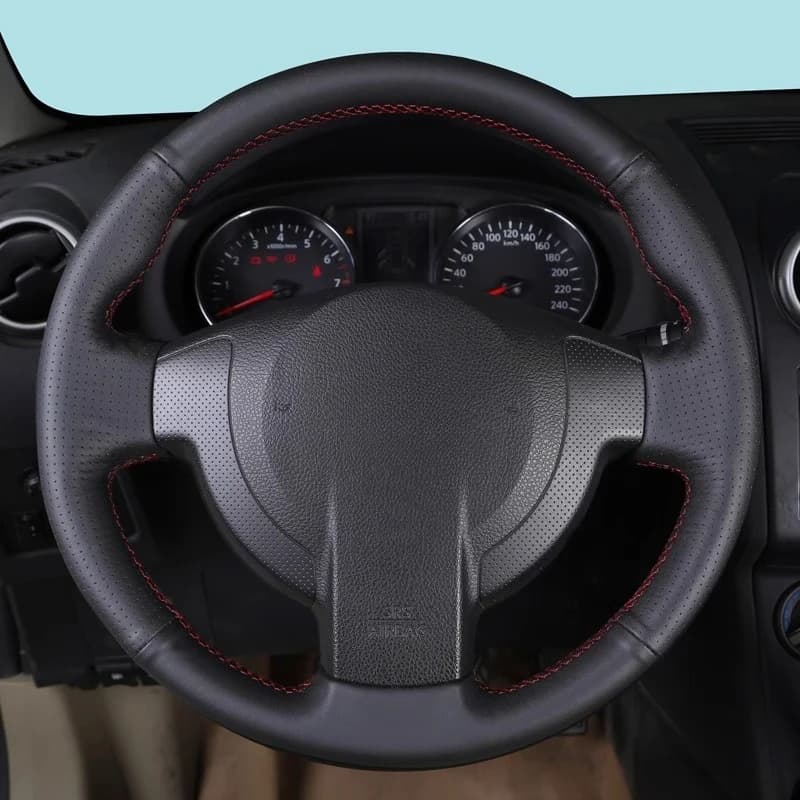 DIY Hand Sewn Anti Slip Breathable Leather Steering Wheel Cover Wrap For Nissan Qashqai X-Trail NV200 Car Interior Accessories