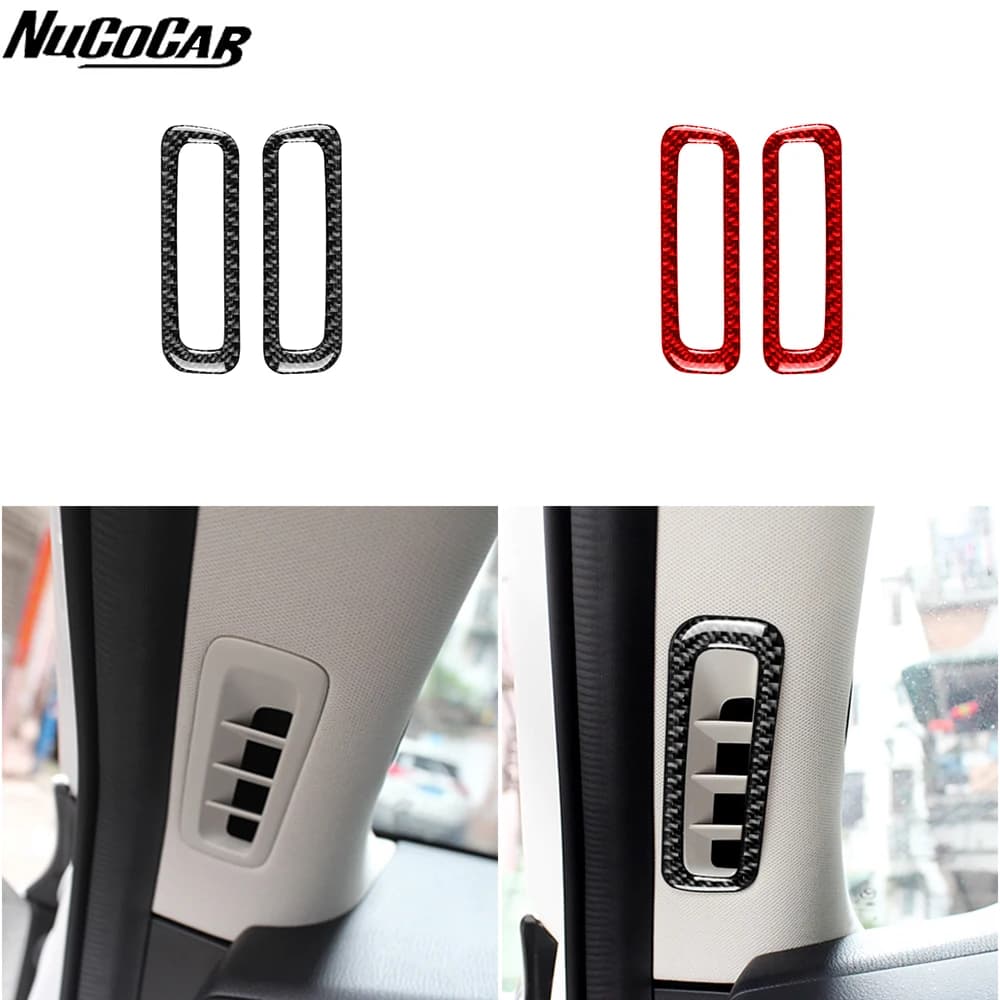 For Mazda CX-5 CX5 2017-2024 Carbon Fiber Door A-pillar air vent panel Trim frame Car Accessories Interior Decorative Stickers