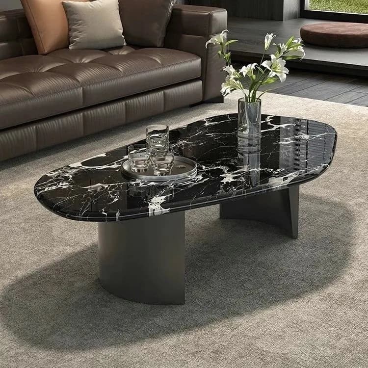 HYS marble special-shaped coffee table light luxury modern irregular creative small apartment Italian living room simple home