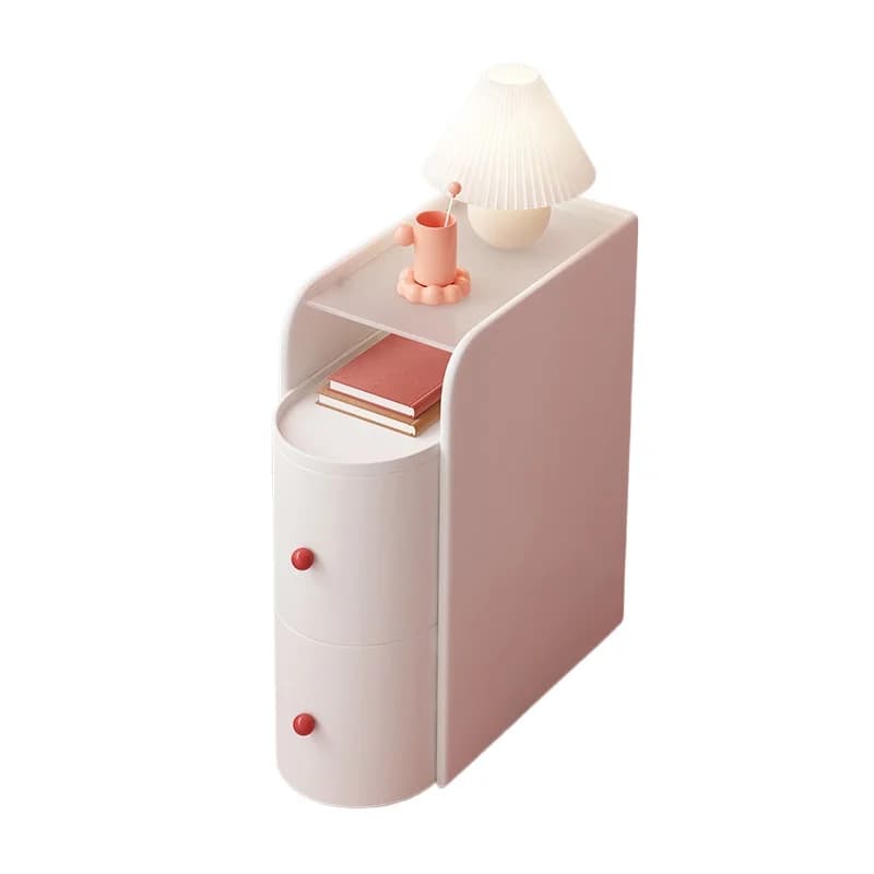 LMM Cream Wind Small Apartment Solid Wood Mini Simple Shelf 20cm Side Cabinet