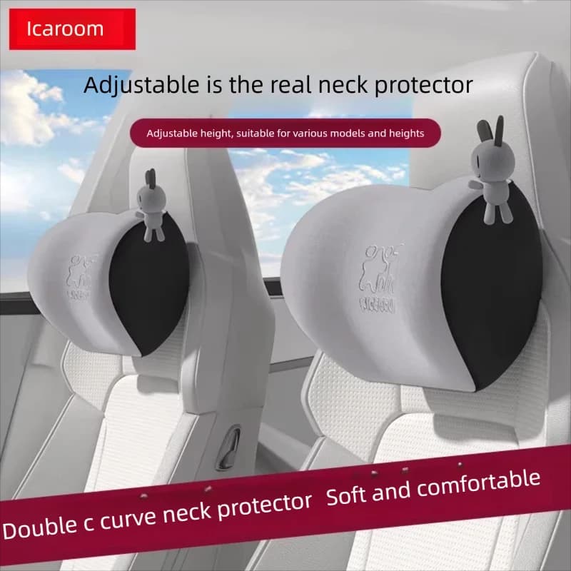 Car Headrest Neck Pillow Car Cushion Lumbar Support Car Seat Memory Foam Cushion