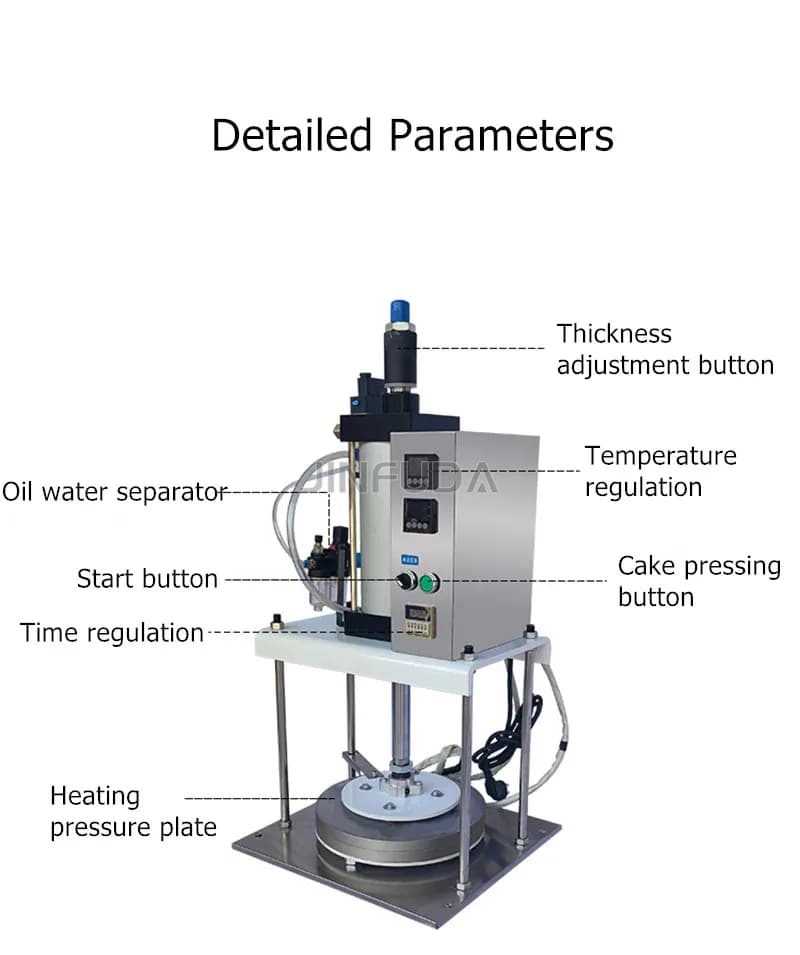 Commercial 500kg Pressure Pneumatic Pizza Dough Press Machine/Automatic Shredded Cake Pancake Flattening Equipment