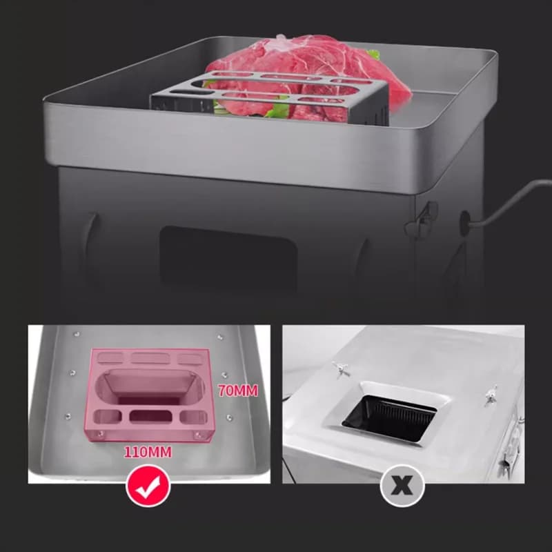 Meat Bowl Cutter Electric Meat Slicer 220 Cutting Machine for Frozen Meat Chicken Cube Cutter