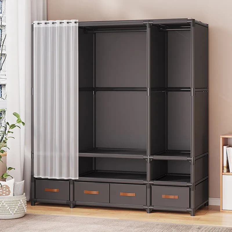 Minimalist Nordic Wardrobe Modern Storage Modular Small Clothes Cupboard Wardrobe Simple Display Guarda Roupa Home Furniture
