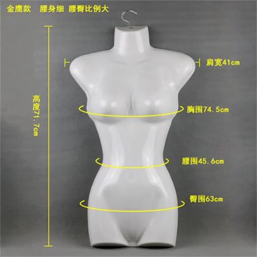 Plastic Mannequin for Children, Female Body Props, Half Length Chest, Radiograph Display Rack, Hanging Clothing, 12Style, C057