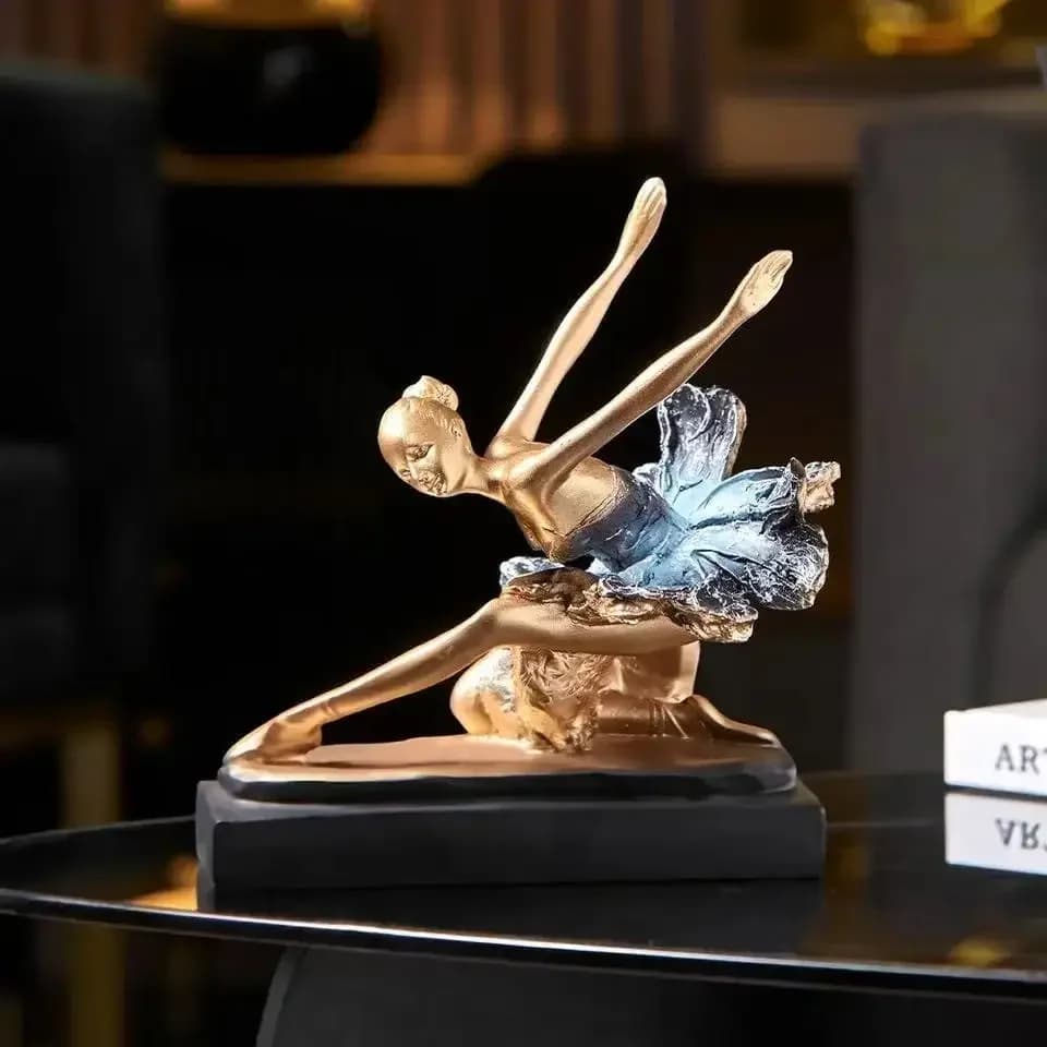 Elegance Ballet Girl Statue Decoration Accessories Home Living Room TV Cabinet Desktop Decor Accessories Ballet Abstract Crafts