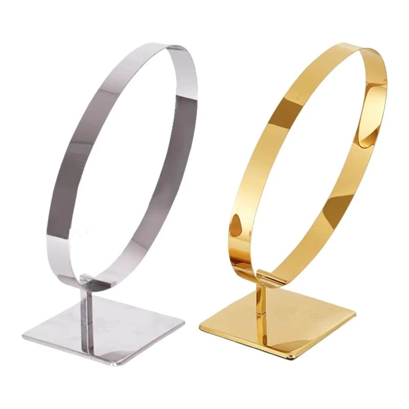 Durable Belt Display Stands Double loop Saver Belt Display Holder Curved Metal Frame Closet Organizer for Home Use Men