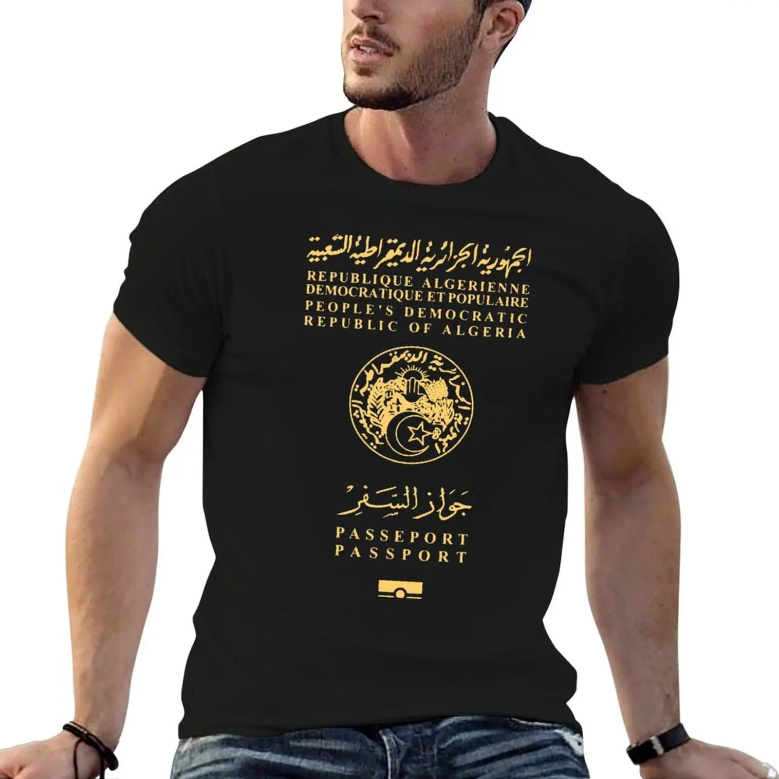 Algeria Algerian passport T-Shirt tshirts personalised luxury designer tshirts for men