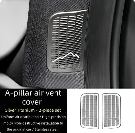 For Chery Jetour G700 2025 2026 Stainless Steel Car A-pillar Air Outlet Protection Cover Anti-blocking Net Car Accessories