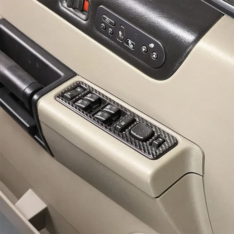 Soft Carbon Fiber For Hummer H2 2003–2007 Car Door Anti-Kick Panel Door Handle Steering Wheel Cover Sticker Interior Accessories
