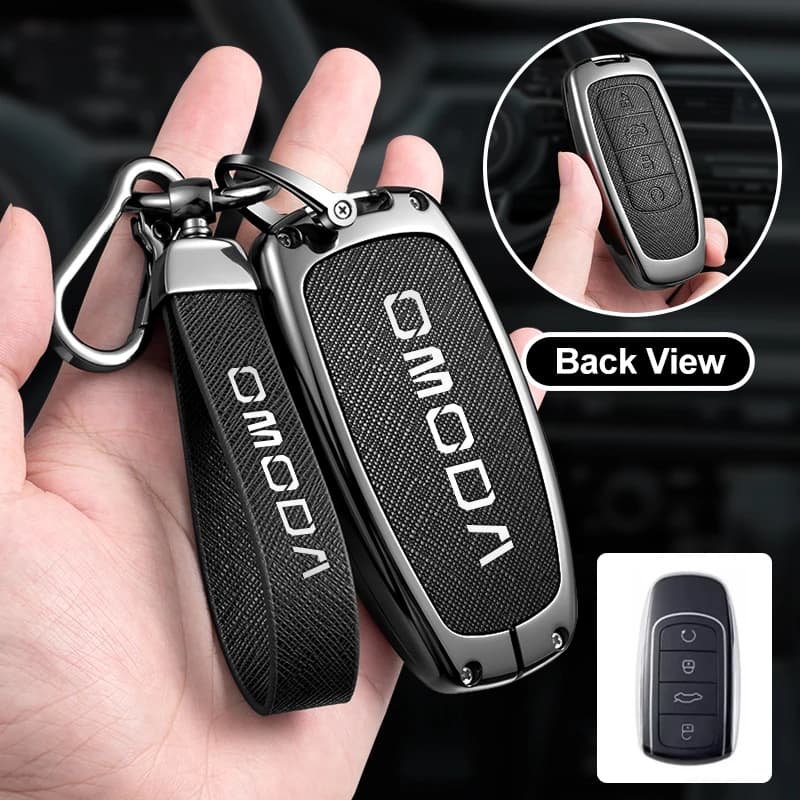 Zinc Alloy Car Key Case Cover for Chery Omoda C5 E5 C9 Omoda 5 9 EV PHEV 2024 2025 Protector Key Cover Keychain  Accessories
