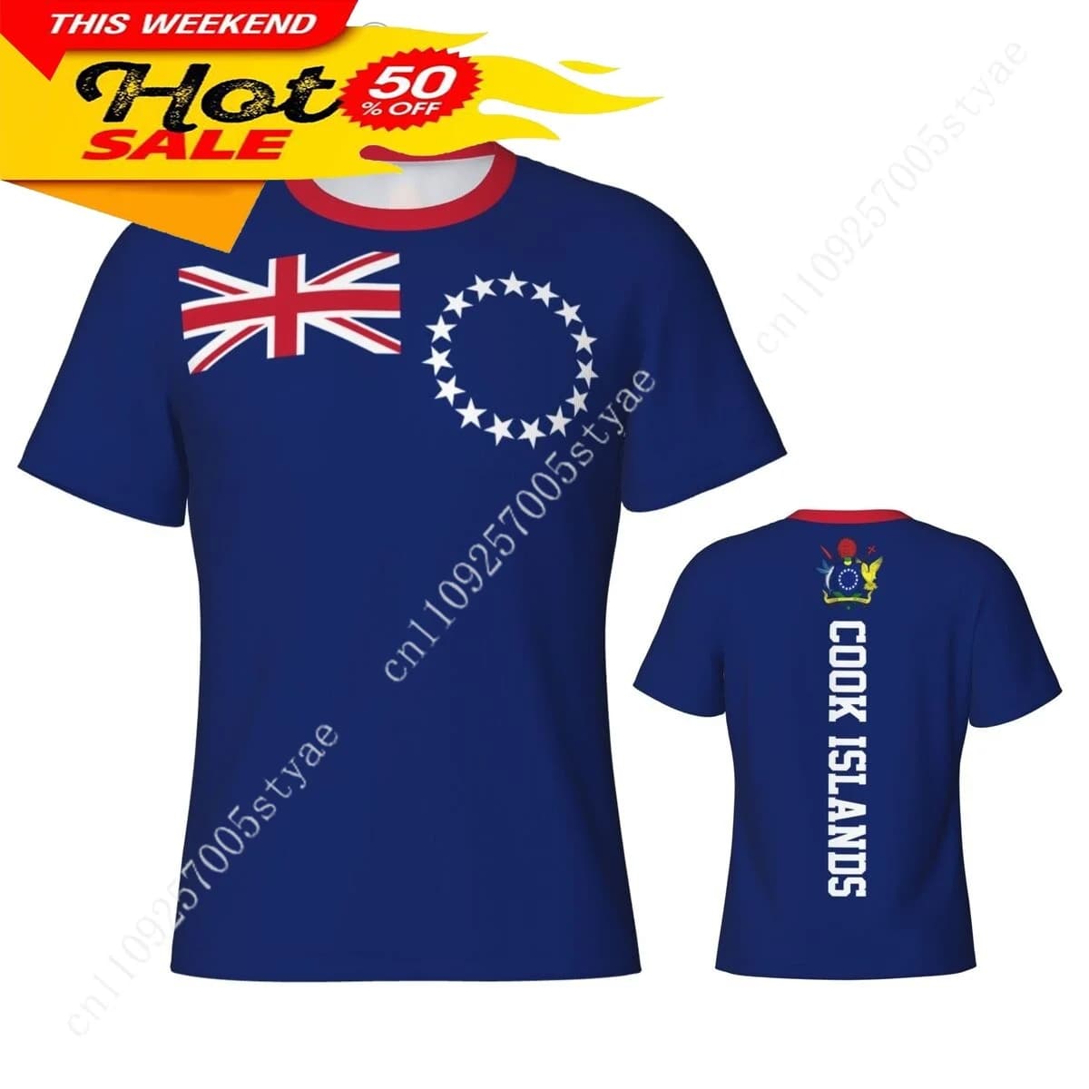 Cook Islands Flag Tshirt Men Tees 3D Sports Jersey Fashion Soccer Clothes Football Fans Gift Patriotic T-shirt Casual T Shirt