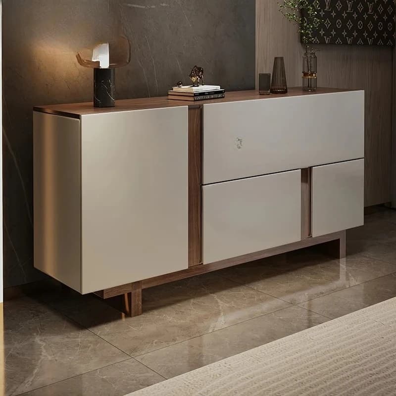 PYH Minimalist Entry Entrance Cabinet Light Luxury Modern Solid Wood Bucket Cabinet Dining Room Decorative