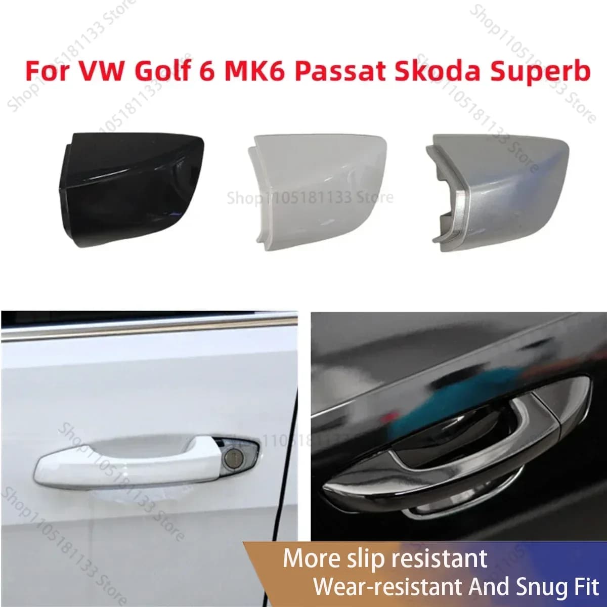 For VW Golf 6 MK6 Passat Sharan Scirocco Skoda Superb Seat Alhambra 1K8837879 Front Left Door Handle Lock Cylinder Cap Key Cover