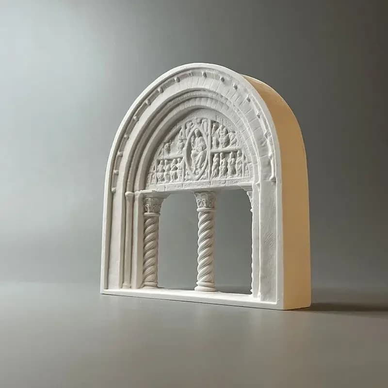 Happiness doors and windows personality creative ornaments light luxury micro landscape plaster products desktop art ornaments