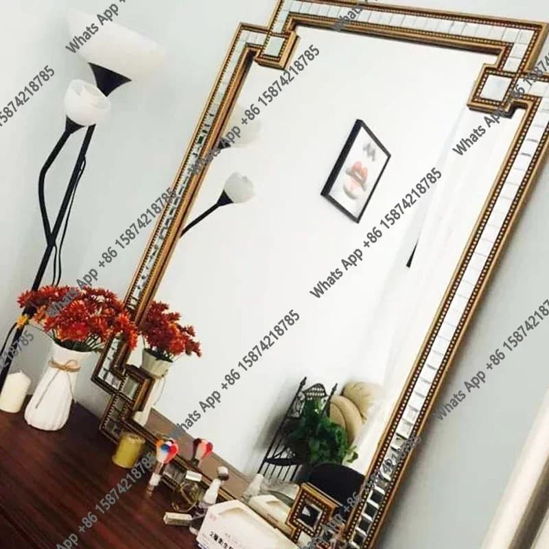 Horizontal Living Room Mirror Design Big Size Nordic Aesthetic Mirror Bedroom Wall Espejos Decorativos Nordic Home Decor