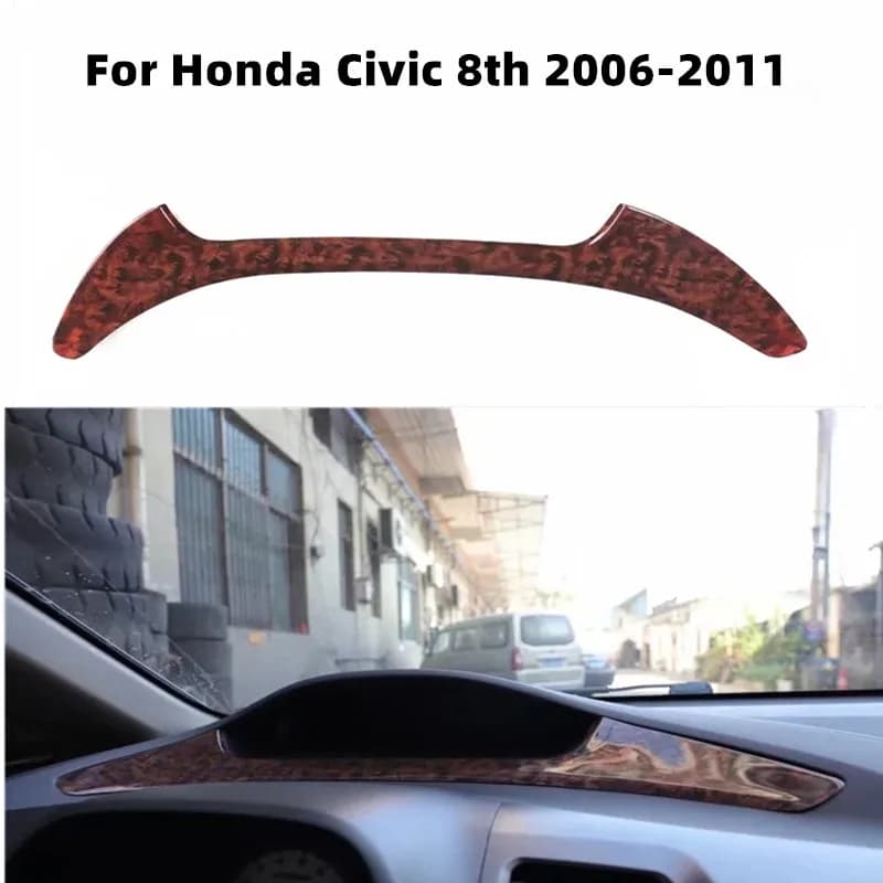 For Honda Civic 8Th 2004-2009 Interior Car Accessory Car Dashbaord Autometer Speedometer Decoration Strip Cover Sticker ABS