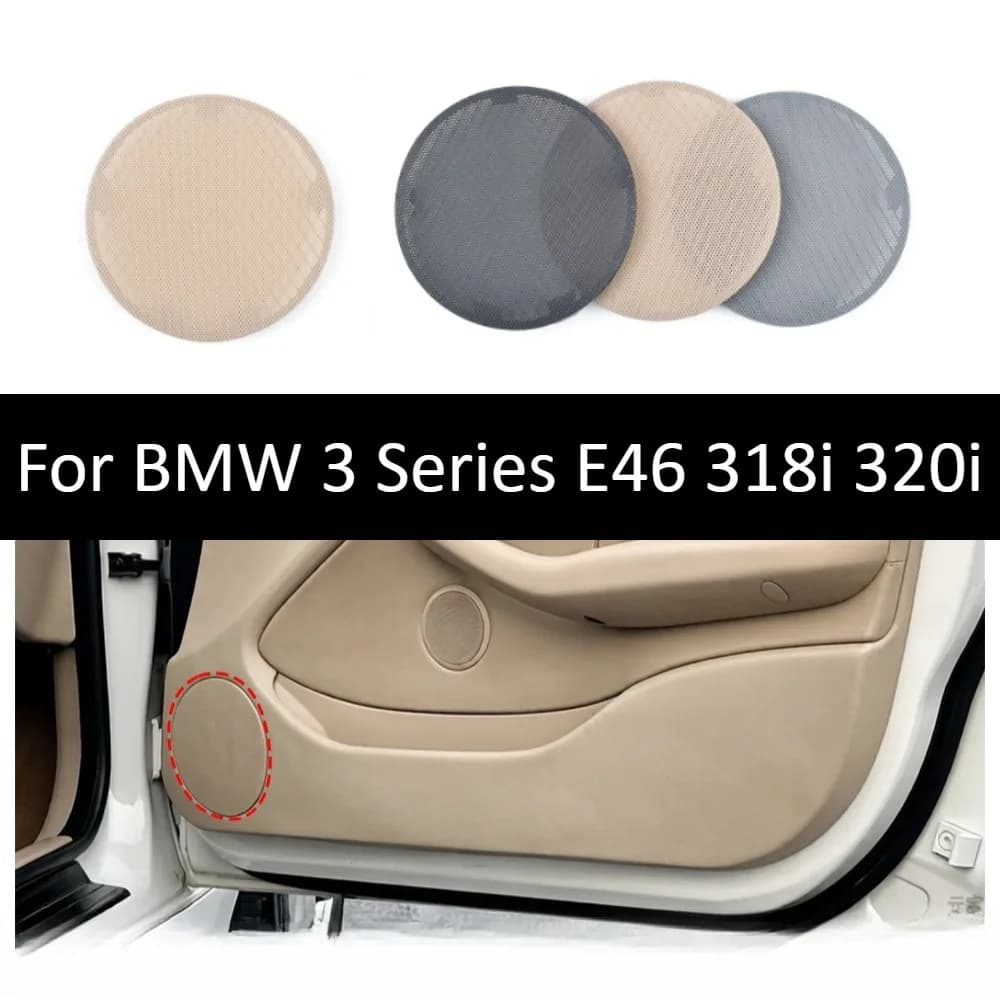 Door Speaker Cover For BMW 3 Series E46 318i 320i Interior Audio Mesh Grille Trim Replacement Car Sound Accessories Parts Tuning