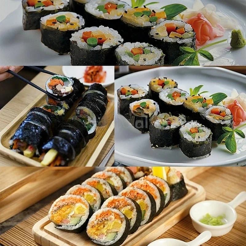 Fully Automatic sushi Cutting Machine Japanese Restaurant Stainless Steel Sushi Machine DIY Round Square Sushi Forming Machine