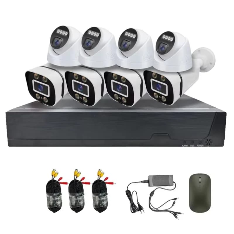 2MP 3MP 5MP 8Ch 5 in 1 DVR AHD BULLET and Dome Kit HD Wired Outdoor Night Vision Cctv Recording Full Security Camera System