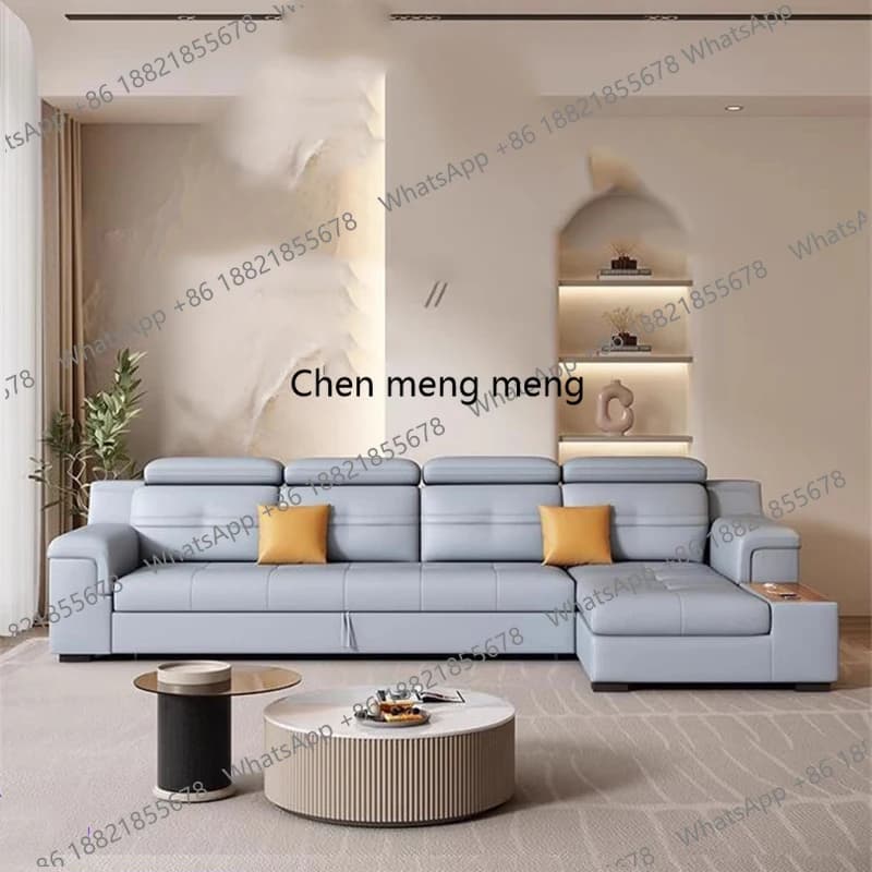 Designer Leather Living Room Sofas Couch Lazy Office Luxury Lounge Sofas Multifunctional Decor Divano Lounge Suite Furniture