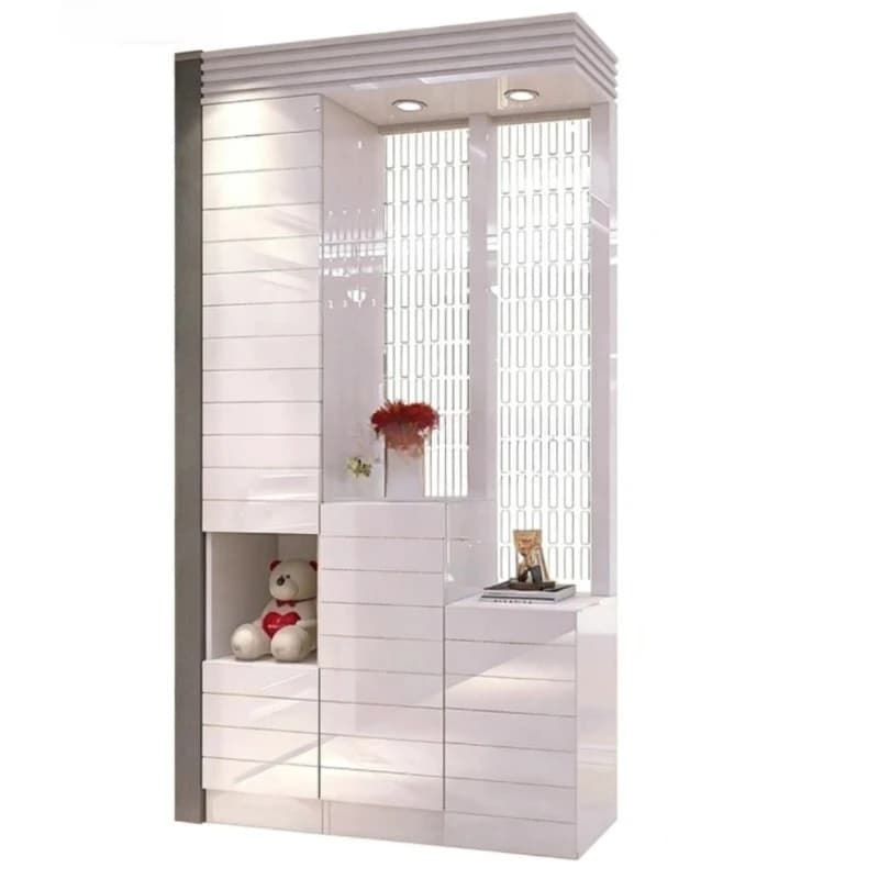 Lacquered  Modern  Simple  Bead  Curtain  Partition Large Capacity Shoe Cabinet Entrance Living Room Screen Cabinet Decor Stable