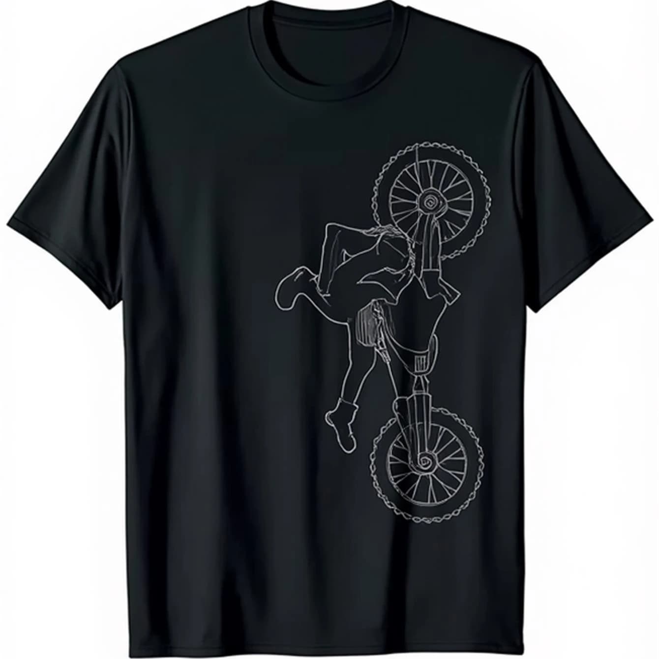 Motocross Dirt Bike T-Shirt 100% Cotton O-Neck Short Sleeve Summer Casual Mens T-shirt Streetwear