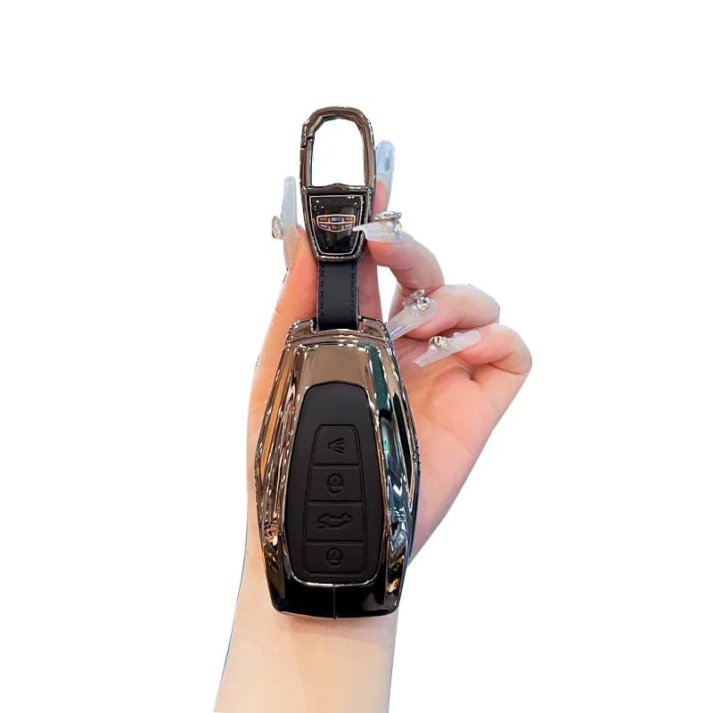 Zinc Alloy Key Cover Case for Geely Binyue Power Edition/Boyue L/Emgrand GS/Binrui (2024-2025) - Protective Key Fob Shell
