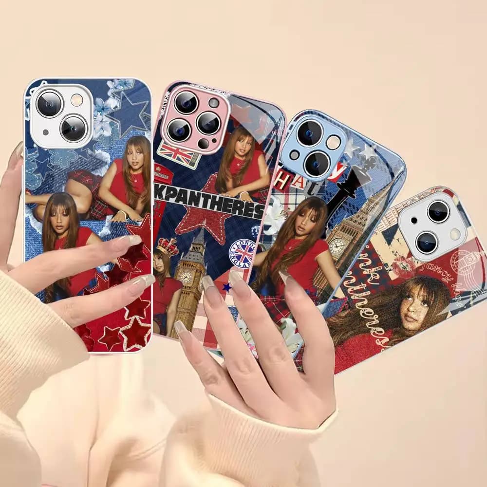 Singer P-Pinkpantheress Tempered Glass For Iphone 14 13 12 11 Pro Mini XS MAX 14Plus X XS XR Fundas
