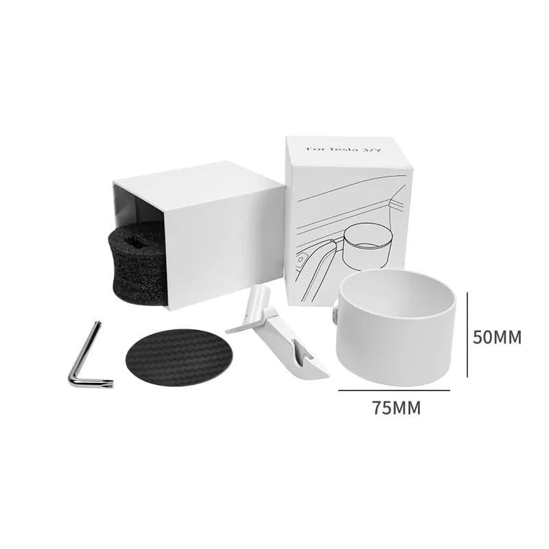 Car Cup Holder For Tesla Model 3 Model Y 2023 2022 2021 2020 2019 Door Styling Accessories Black White ABS Non-slip Waterproof