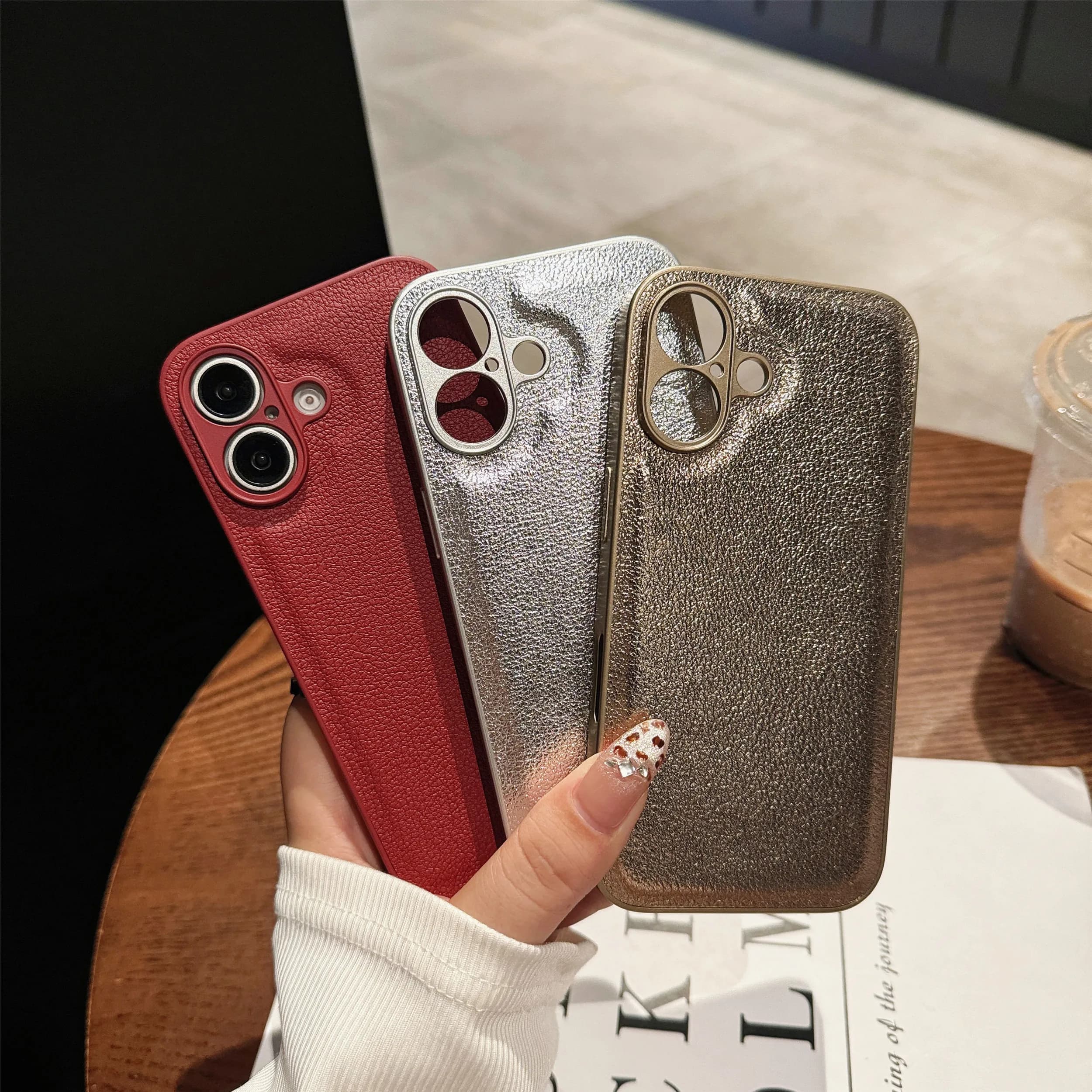 Case for iPhone 16 15 14 Plus 13 12 11 Pro Max XS X XR 8 7 Plus SE 2022 2020 Leather Soft Silicone Protection Hard Phone Cover