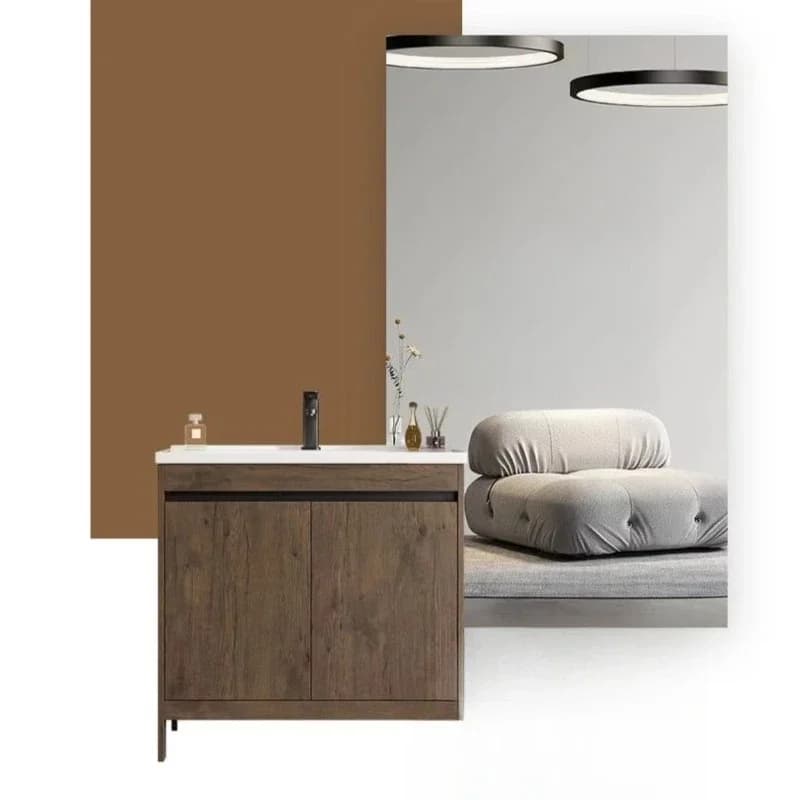 Honeycomb aluminum bathroom vanity cabinet hotel ceramic basin frame