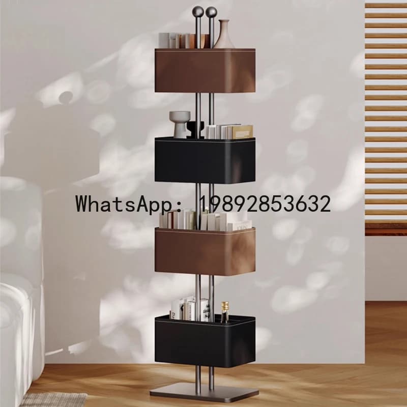 ZZ Floor Bookshelf Living Room Household Multi-layer Storage Rack Bedroom Corner Storage