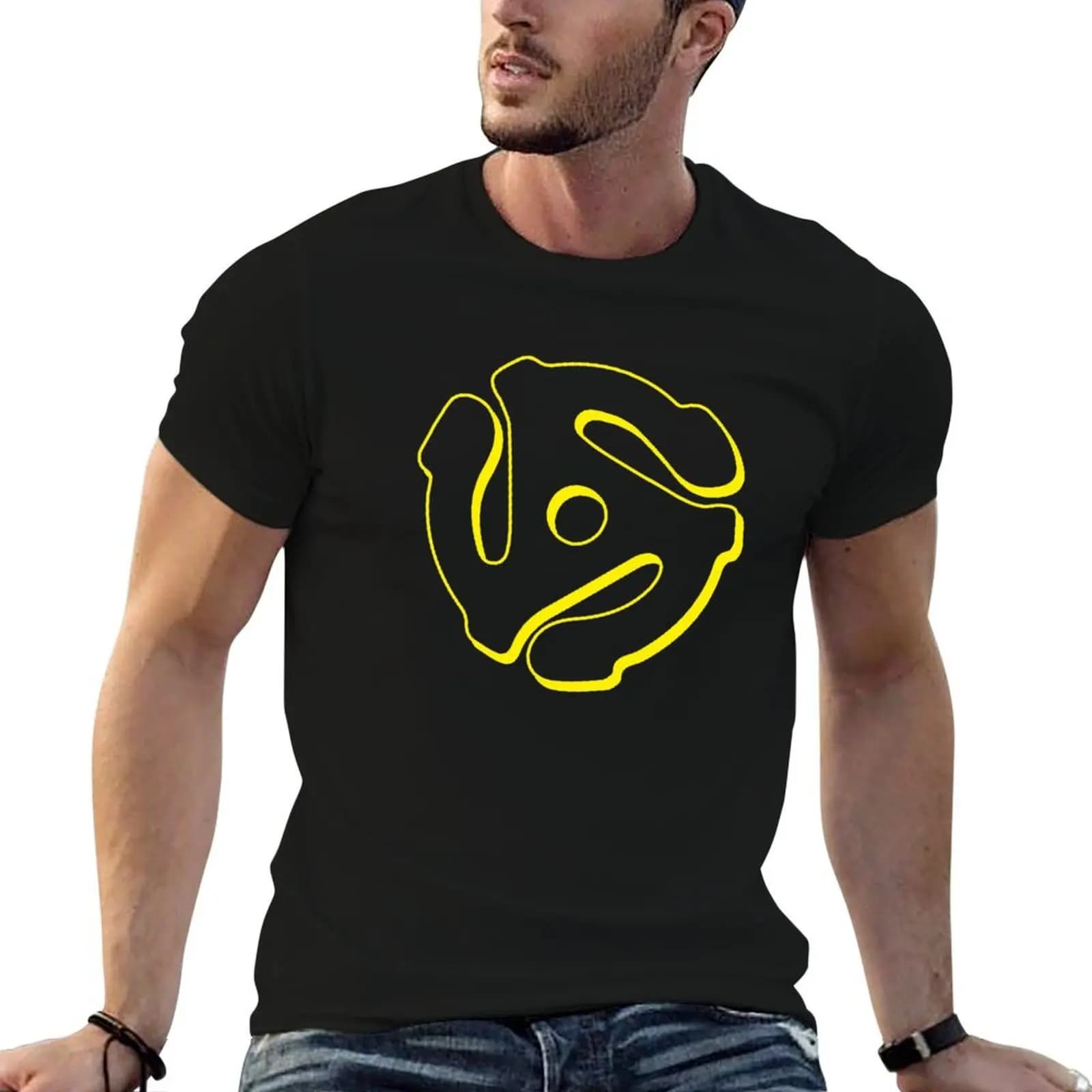 45 RPM Record Insert Adapter T-Shirt sweat sports fans men tshirt