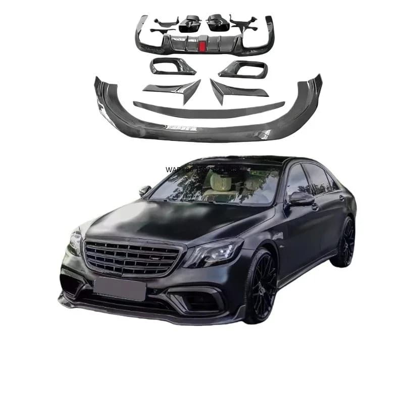 Suitable for Upgrading and Modifying the Carbon Fiber Body Wrap Kit for the S-Class W222
