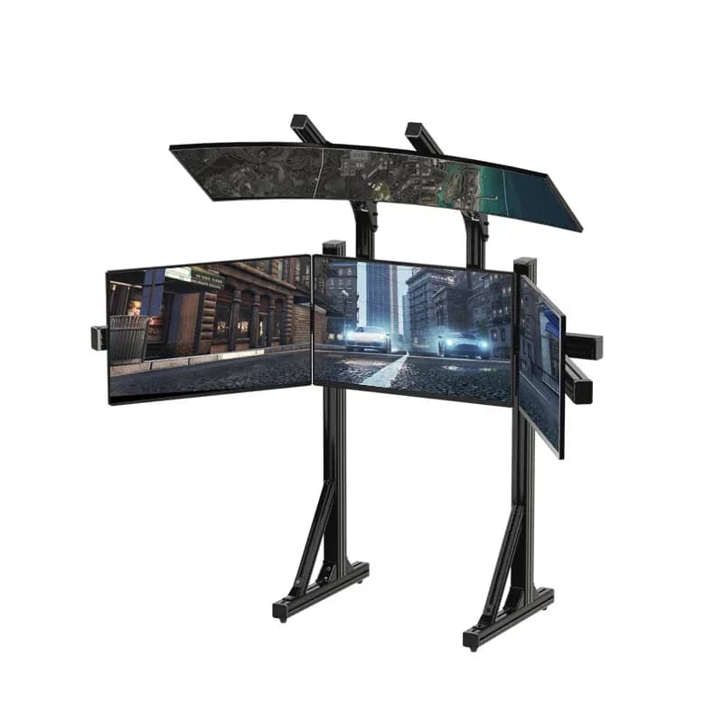 Display bracket aluminum profile racing emulator floor triple screen single screen host hanger