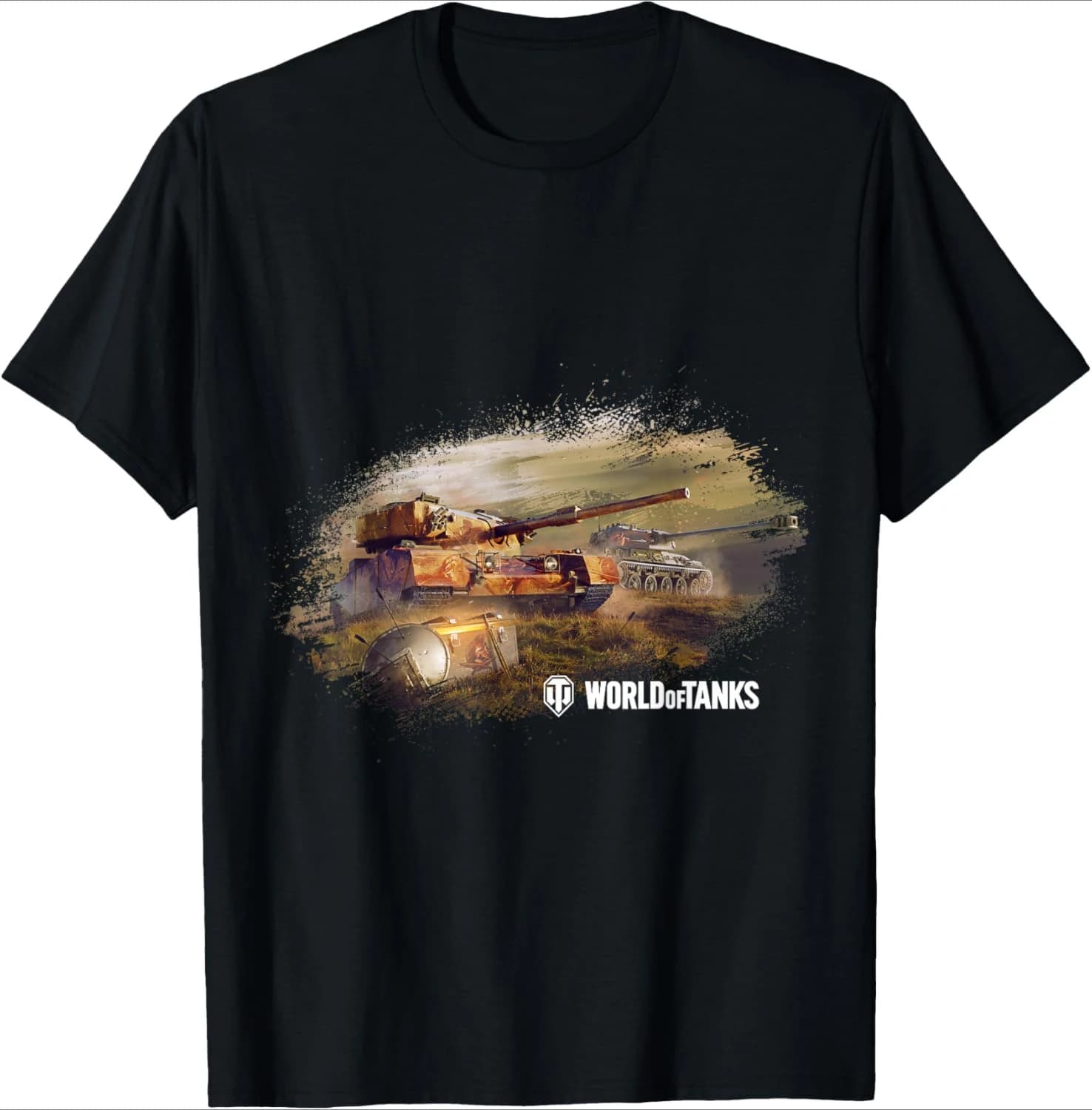 Battle Hardened! World of Tanks pattern design-100% cotton summer O-neck short sleeve casual printed men's T-shirt.