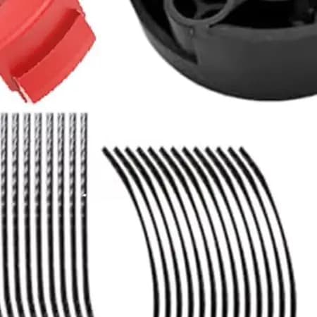 Trimmer Line Bundle with Black Cutting Head & Red Cap Cover for Bosch for afs 2337 F016800431 F016F04841 F016F04839