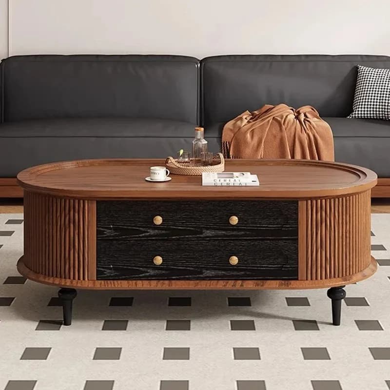 ··Fashion Standing Coffee Table Decoration Luxury Wood Living Room Designer Side Table Interior Kaffee Tische Hotel Furniture