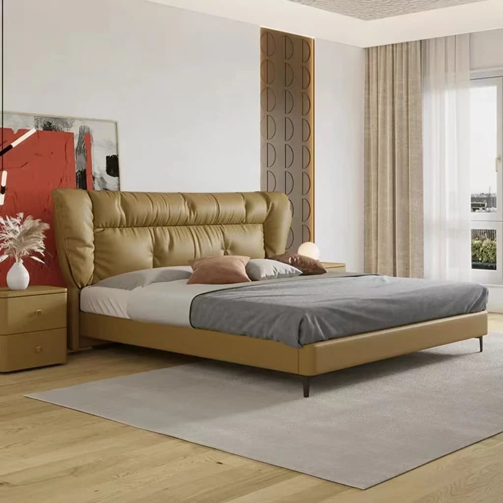 # Hot For Bedroom Furniture Set Luxury King Size Bed Modern King Size Bed Frame Luxury Leather Upholstered Beds