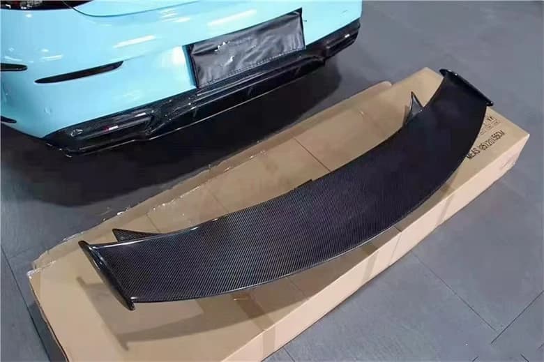Good quality CMS style carbon fiber double layer rear spoiler tail for MercedesBenz C-Class W205 C43 two-door forAMG 2019-2021